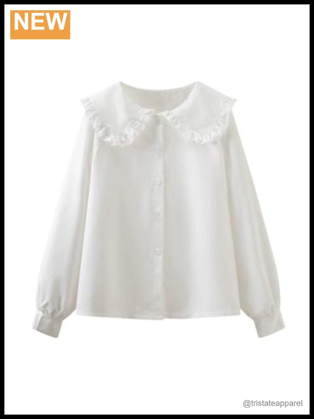 Women's Peter Pan Collar Button Down Long Sleeve Blouse Dressy Casual Top